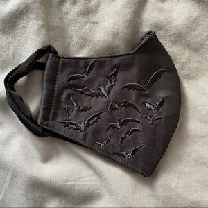 Goth bat face mask adult